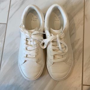A New Day white sneakers, worn once, size 6 1/2